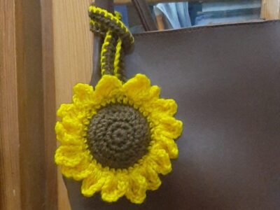 Sunflower bag charm