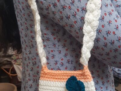 Flower and bow bag for girls